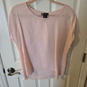 Carol Little 100% Linen Lightweight Pink Top